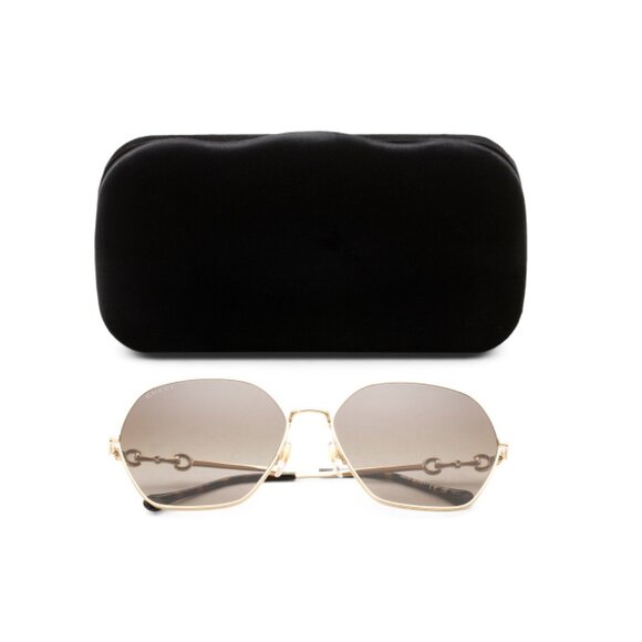 GUCCI Gold 62mm Sunglasses - Picture 1 of 2